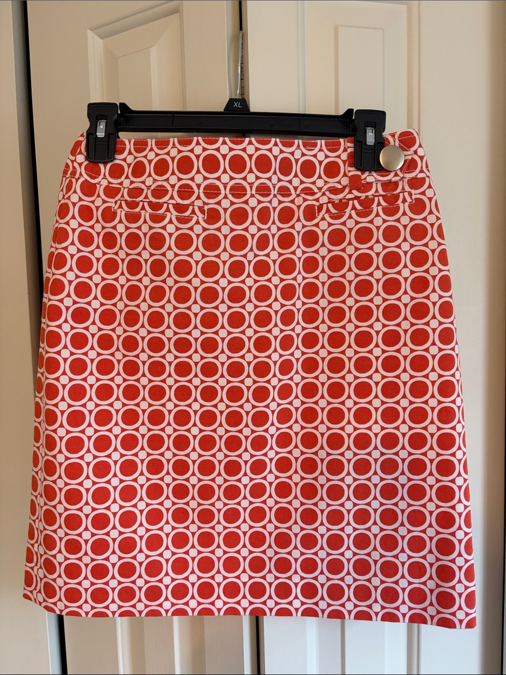 Ann Taylor Red and White Skirt